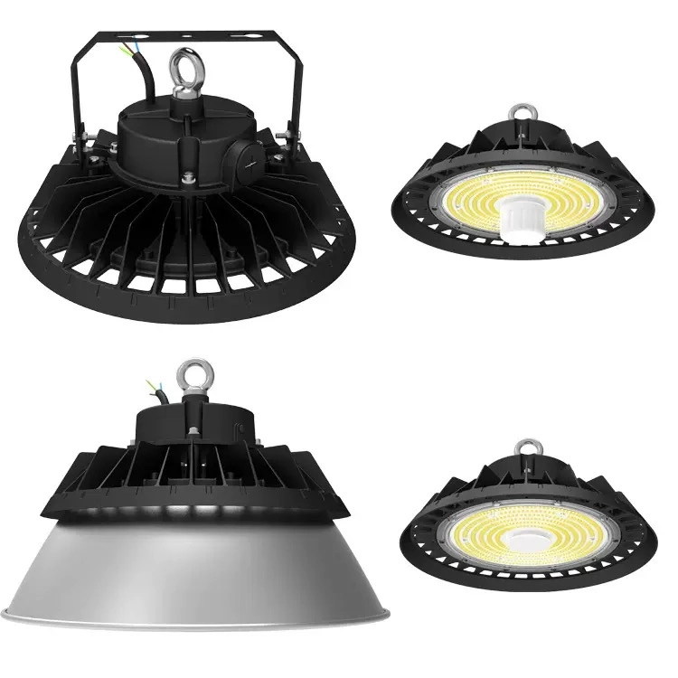 Warehouse 4000K 5000K UFO High Bay Led Lights​ High Lumens Commercial Lighting High Bay Industrial Lighting Fixture